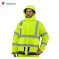 Chaqueta reflectante de seguridad de alta visibilidad impermeable con edredón y cinta Scotchlite de 3M